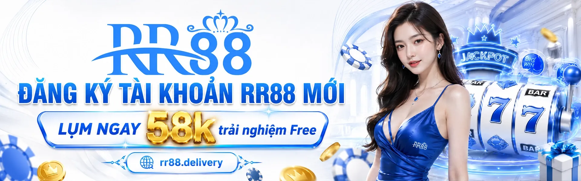 Banner đăng ký tài khoản RR88 tặng 58K